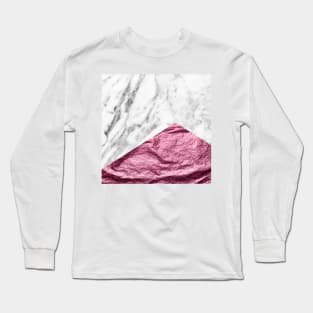 Magenta rose gold marble Long Sleeve T-Shirt